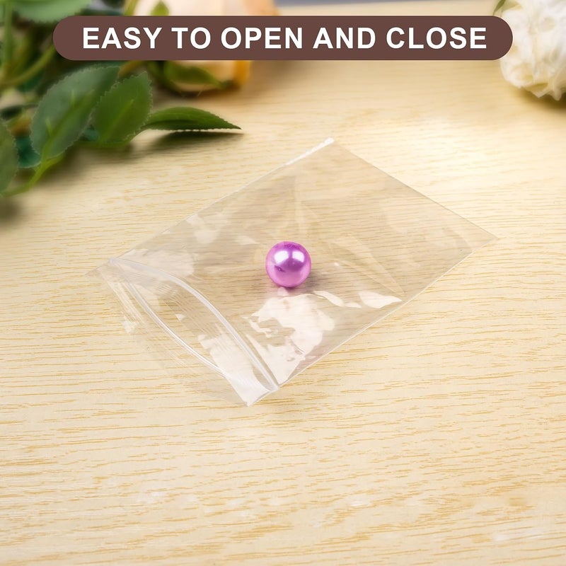 wegoup 100 PCS Jewelry Bags, 2.76" x 4.33" Small Plastic Bags, 2 Mil Clear Little Zip Bag, Poly Baggies with Resealable Zip for Small Business, Storage, Gifts, Jewelry, Candy, Screws - Image 3